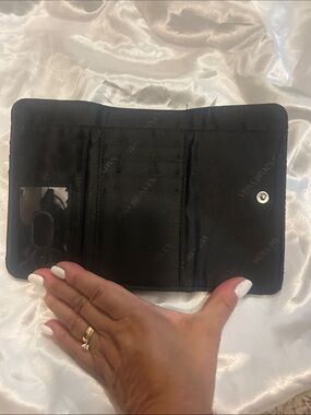Vera Bradley Black Trifold Wallet with ID Window